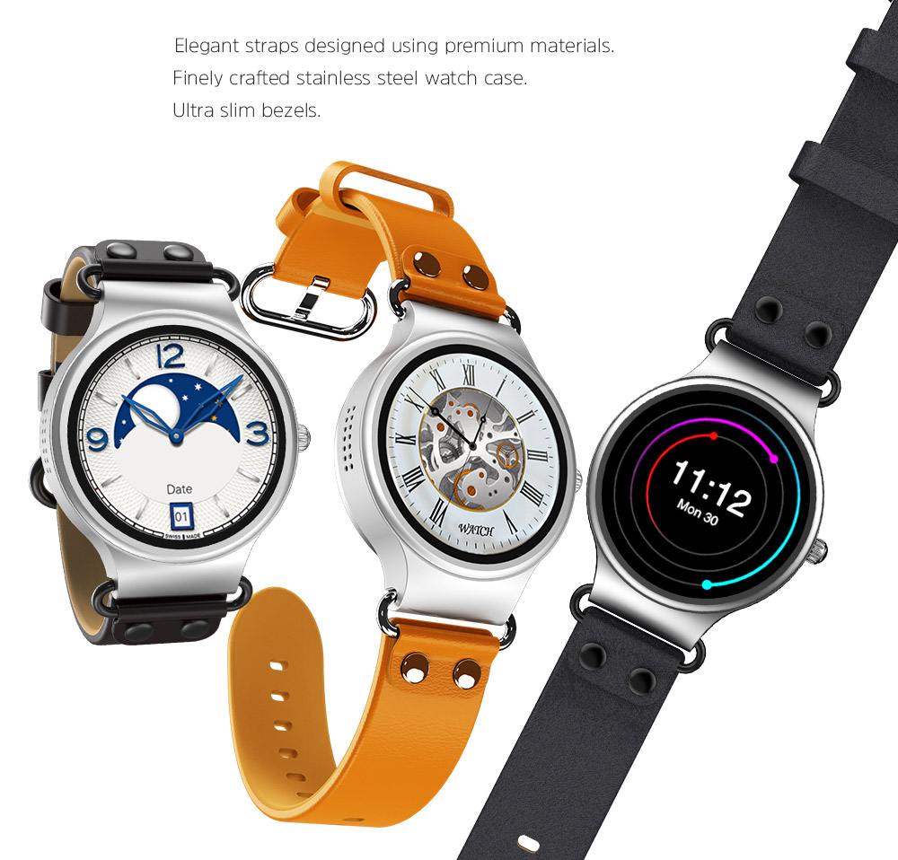 Makibes Talk T1 3G Smartwatch Phone 1.39 Inch AMOLED Screen MTK6580 Heart Rate Monitor GPS Google Play Google Now 512MB RAM 8GB ROM for Android iOS - Orange
