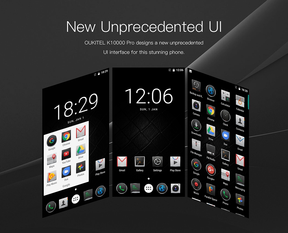[HK Stock]OUKITEL K10000 Pro 5.5 Inch Smartphone 10000mah Large Battery FHD Screen 3GB 32GB MT6750T Octa Core 13MP Cam 4G LTE Android 7.0 Touch ID - Black
