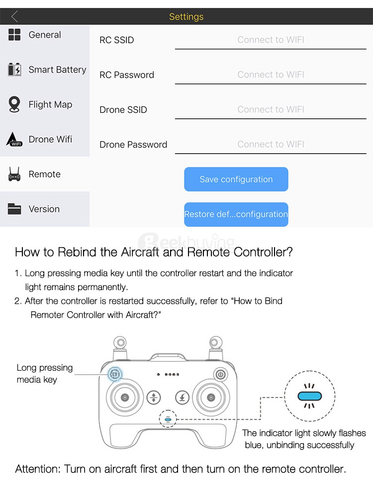 Original Feima Robtics J.Me Smart RC Quadcopter Spare Parts Remote Control with Phone clip