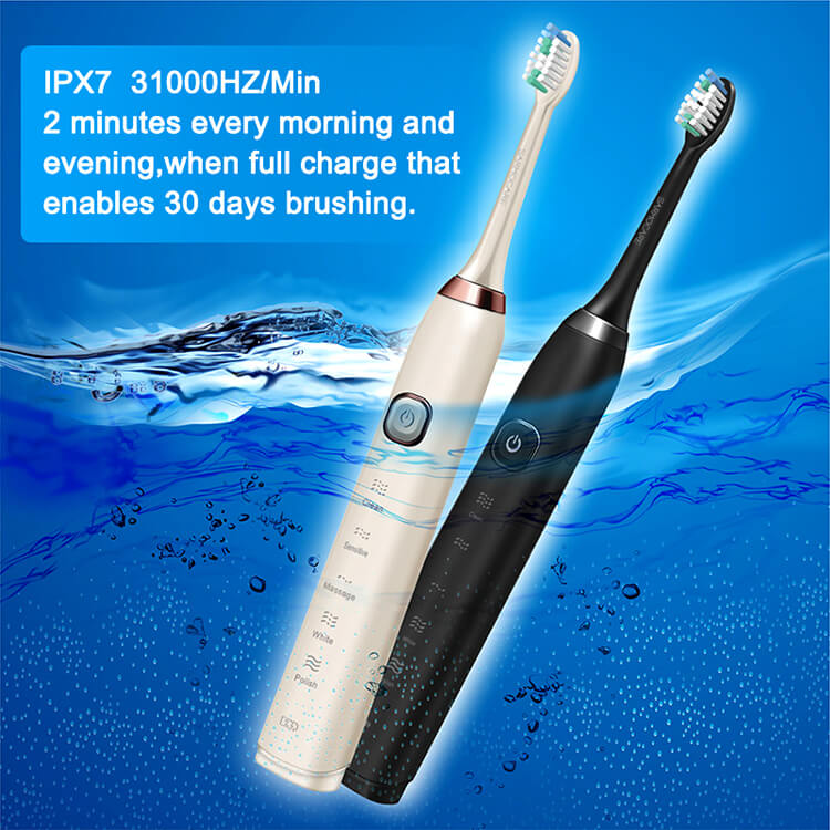 SARMOCARE S100 Ultrasonic Electric Toothbrush 5 Models Wireless Rechargeable IPX7 Waterproof LED Indicator -White