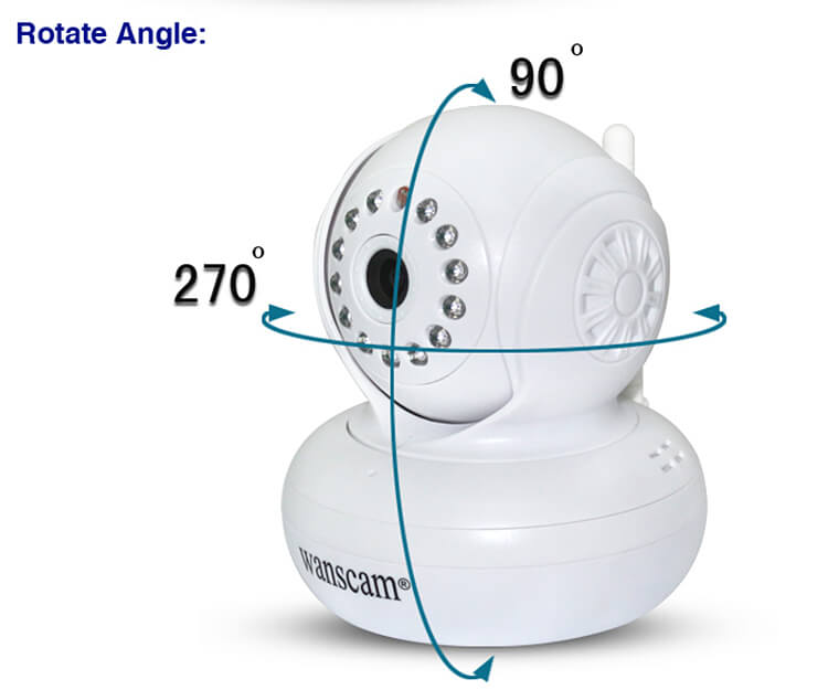 Wanscam HW0021 IP Camera WiFi 720P HD P2P 1.0MP Onvif 2.1 Built-in IR Cut Night Vision Security Camera -Black