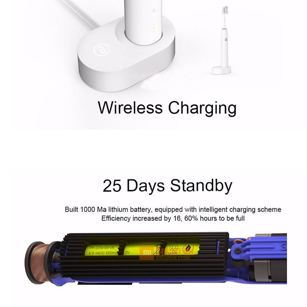 Xiaomi Soocare X3 Smart Electric Toothbrush Charge Wireless Waterproof Bluetooth with APP Control -Black