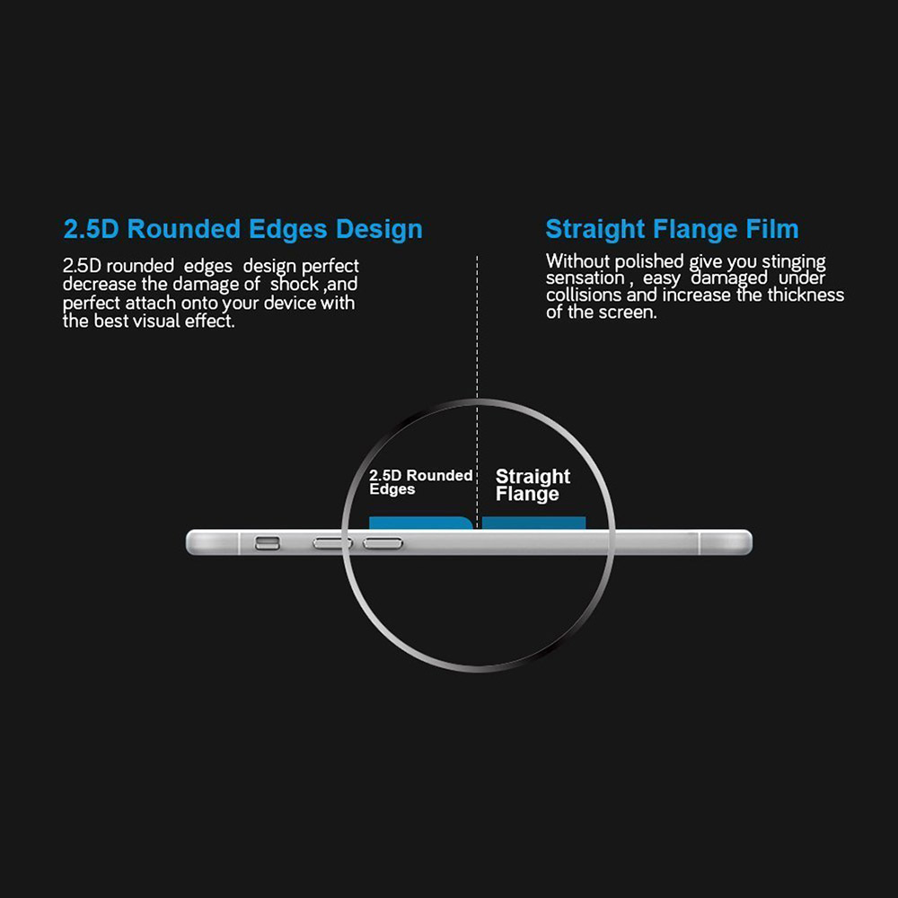Transparent Huawei Nova 2 Plus Tempered Glass ENKAY Hat-Prince 0.26mm 3D 9H Screen Film Screen Protector Glass Film
