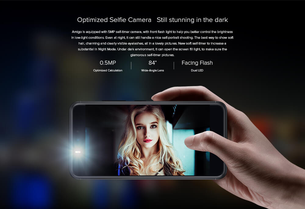 Geotel Amigo 5.2 Inch Smartphone HD 3GB RAM 32GB ROM 13.0MP MTK6753 Octa Core 1.3GHz Android 7.0 Touch ID 3000mAh  - Black