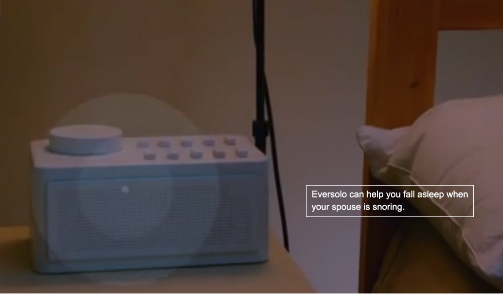 Zidoo Eversolo Sleep Therapy Sound Machine White Noise Generator for Sleep Wireless Speaker - White
