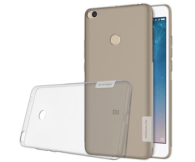 Gray Xiaomi Mi Max 2 Nillkin Nature Transparent TPU Case Protective Back Cover
