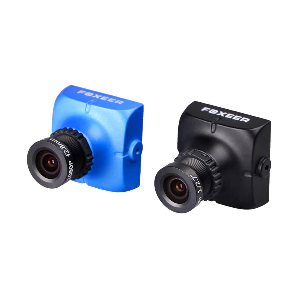 Foxeer HS1177 V2 600TVL CCD 2.8mm IR Blocked Mini FPV Camera 5-40V w/ Bracket PAL - Black