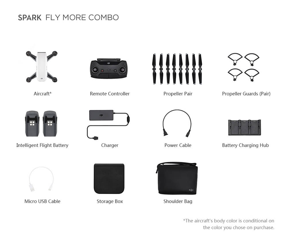 DJI Spark Fly More Combo Selfie Drone WiFi FPV 12MP Camera GPS GLONASS RC Quadcopter RTF - Lava Red