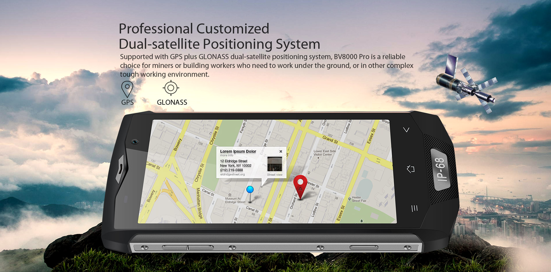 [HK Stock]Blackview BV8000 Pro 5.0 Inch 4G LTE Smartphone Waterproof IP68 FHD Screen 6GB 64GB MTK6757 Octa-core 16.0MP Cam Android 7.0 4180mAh NFC OTG Touch ID - Gray