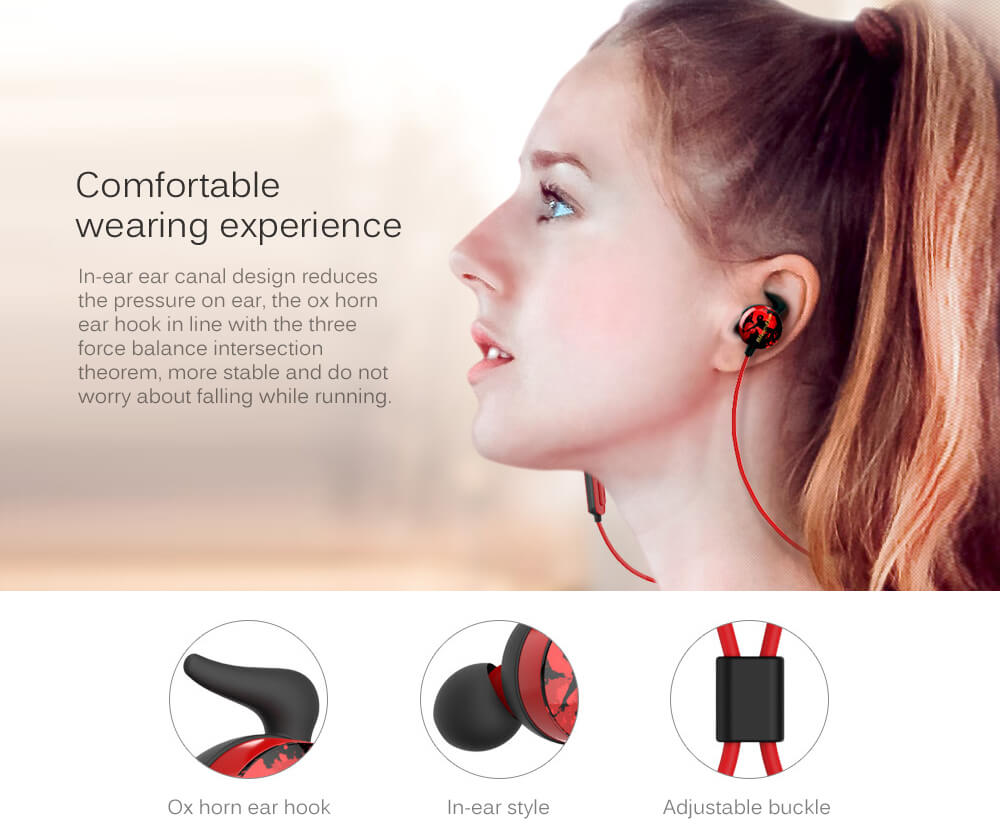 Bluedio Ai Wireless Bluetooth Earbuds With Mic Red And Black 0690