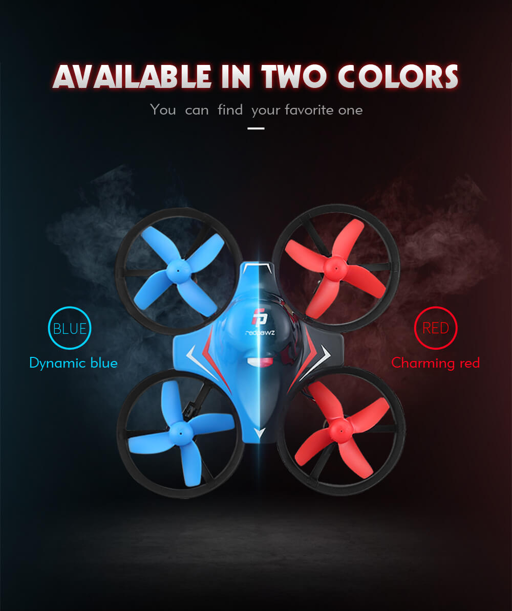 Redpawz R010 Mini 2.4G 4CH 6Axis Gyro Headless Mode RC Quadcopter RTF - Blue