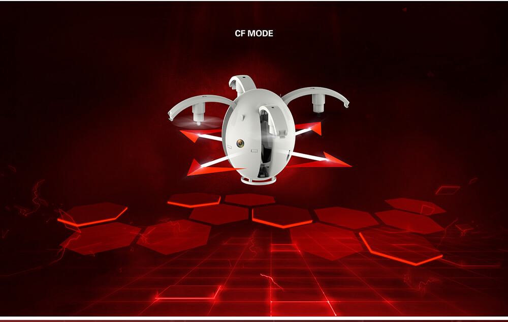 KaiDeng Alpha K130 Mini WIFI FPV Folding Arm RC Quadcopter with HD Camera One-key Transformation Altitude Hold Mode BNF - White