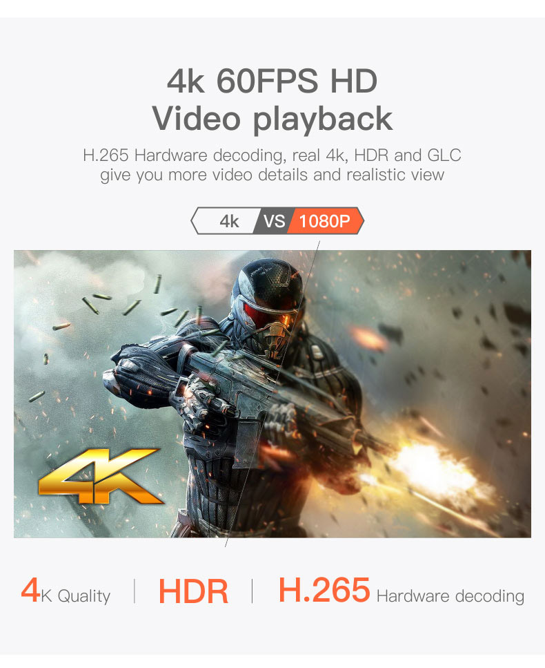 R-TV BOX S10 KODI 17.3 DDR4 3GB eMMC 16GB Android 7.1 4K TV Box S912 AC WIFI Gigabit LAN Bluetooth 4.1