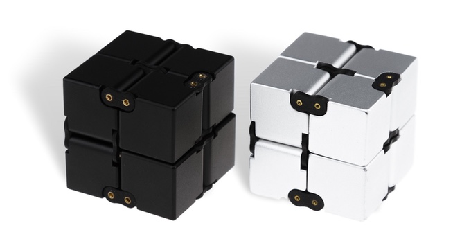 Infinity Cube Fidget Toy Stress Reliever Focus Gift Toys - Black