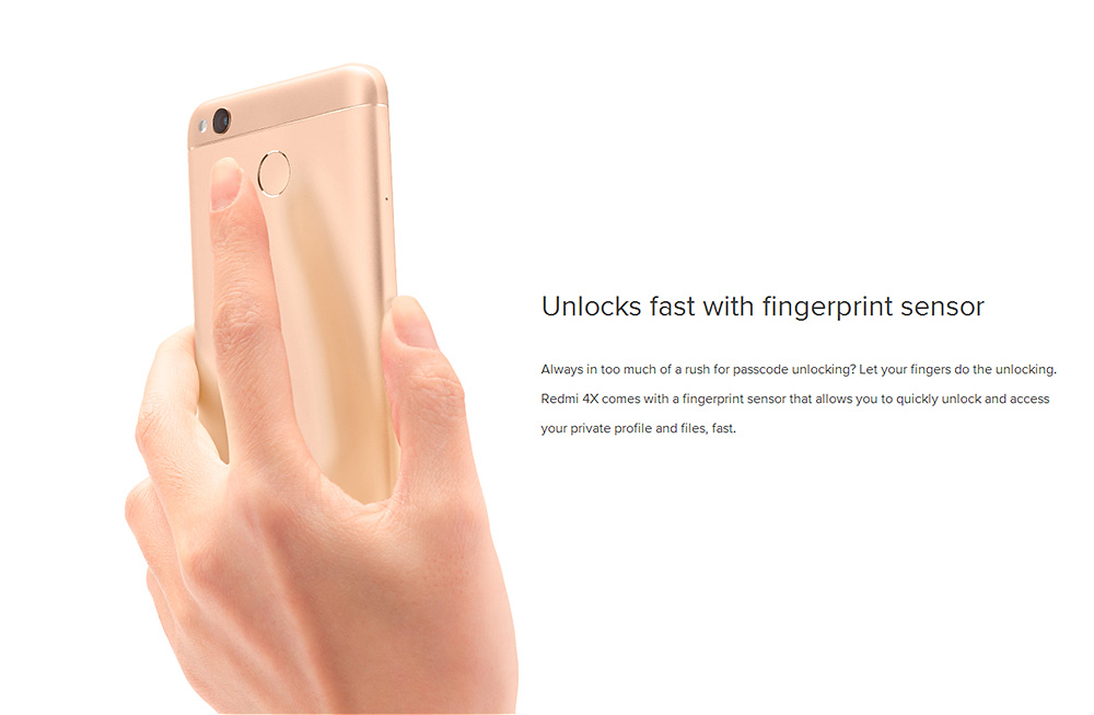 [HK Stock]Xiaomi Redmi 4X 5.0 Inch HD Scren Qualcomm Snapdragon 435 Octa Core 2GB 16GB MIUI 8 4G LTE Smartphone 4100mAh Battery Metal Body  - Black