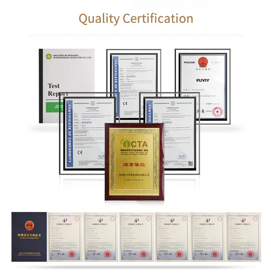 FUNRY 1R Touch Switch Wireless Panel Remote Control Light Controller -Gold