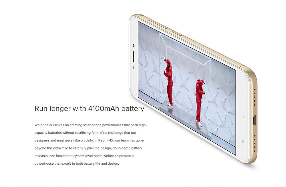 [HK Stock][Official Global ROM]Xiaomi Redmi 4X 5.0 Inch 4G LTE Smartphone HD Screen 3GB 32GB Qualcomm Snapdragon 435 Octa Core 13MP Cam MIUI 8 4100mAh Battery Metal Body - Gold