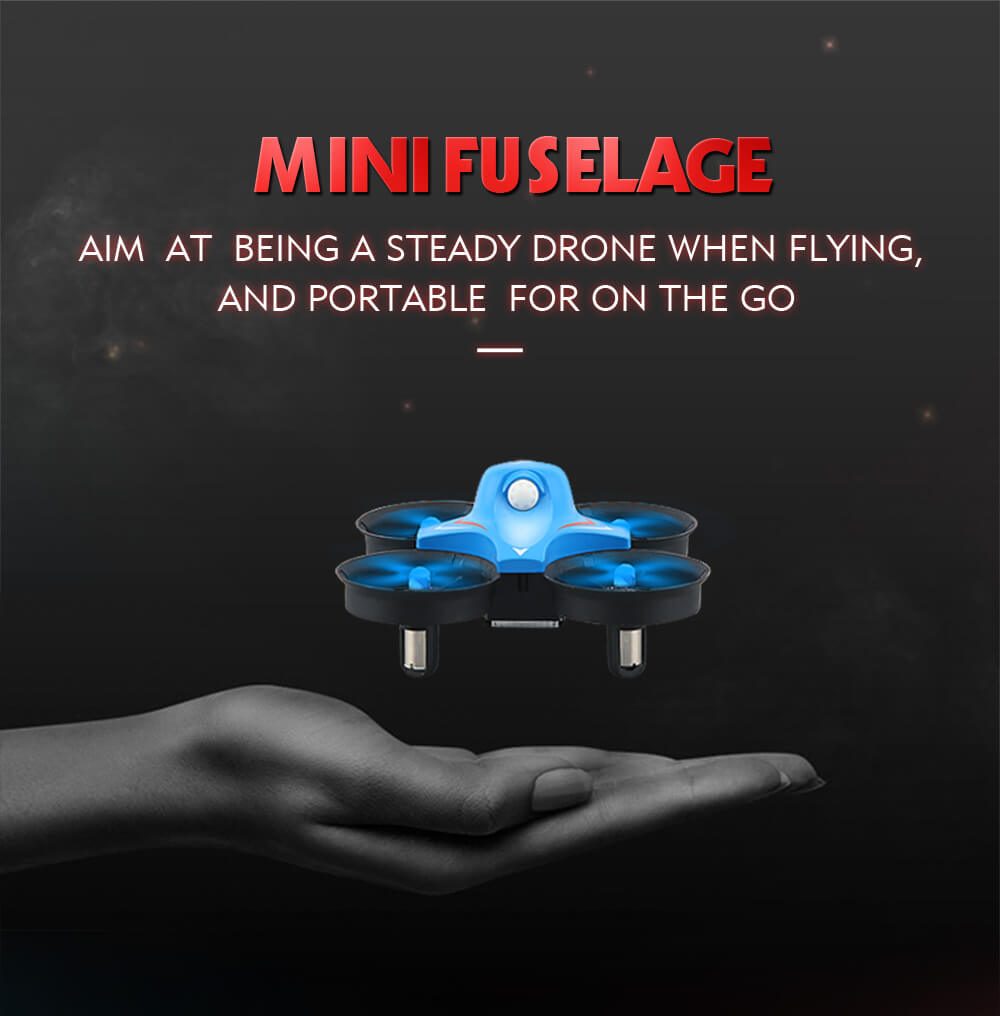 Redpawz R010 Mini 2.4G 4CH 6Axis Gyro Headless Mode RC Quadcopter RTF - Blue