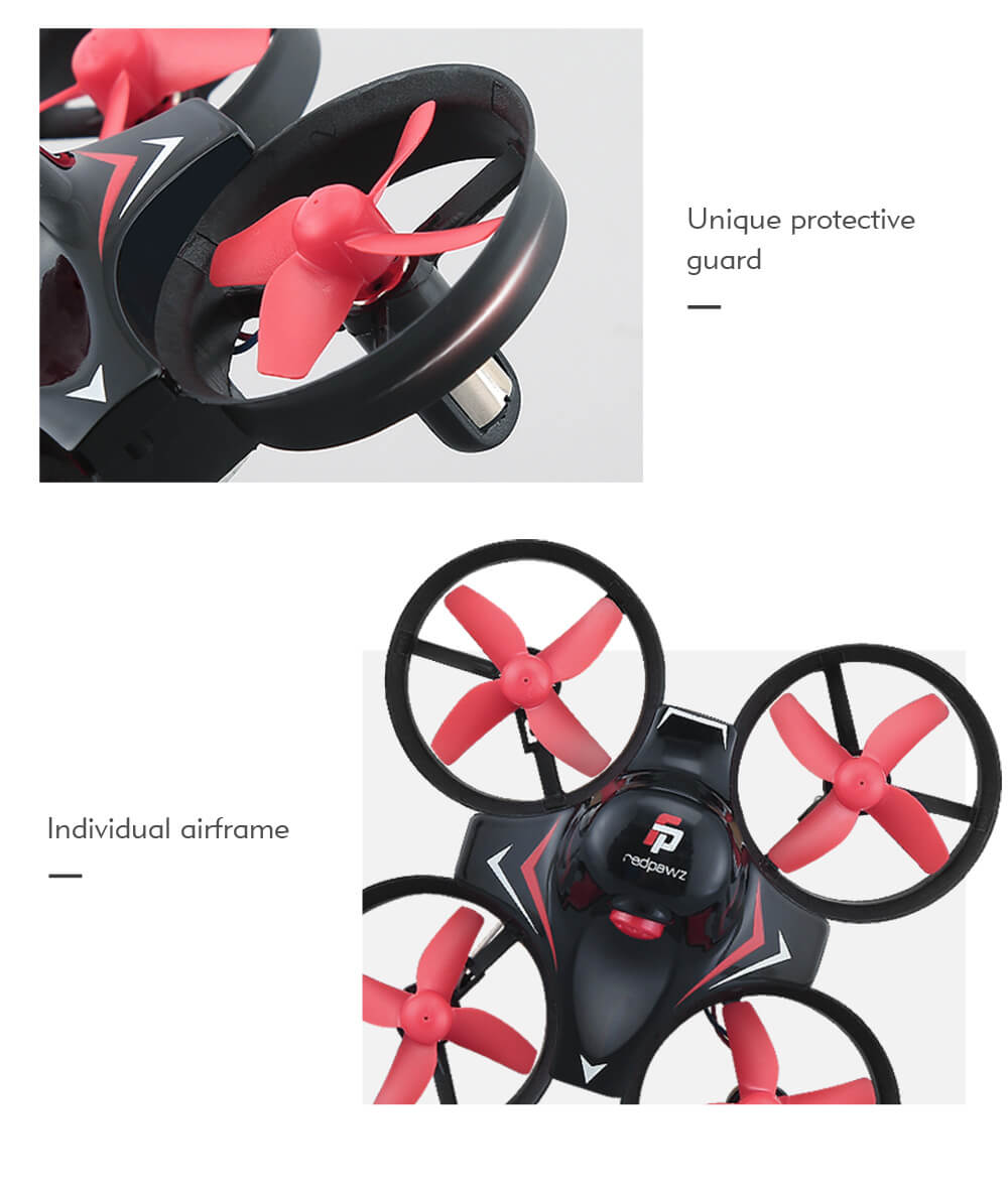 Redpawz R010 Mini 2.4G 4CH 6Axis Gyro Headless Mode RC Quadcopter RTF - Blue