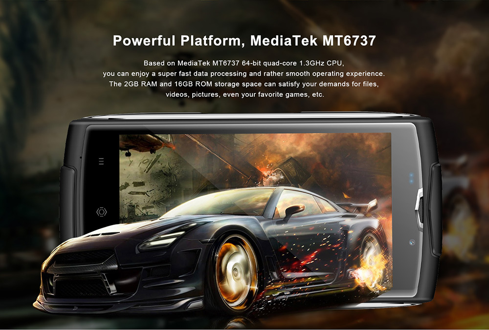 [HK Stock]ZOJI Z7 IP68 waterproof 5.0 Inch HD 2.5D Corning Gorilla Glass 4 Screen 2GB RAM 16GB ROM 8.0MP MT6737 Quad Core 1.3GHz Android 6.0 Smartphone Touch ID 3000mAh - Green