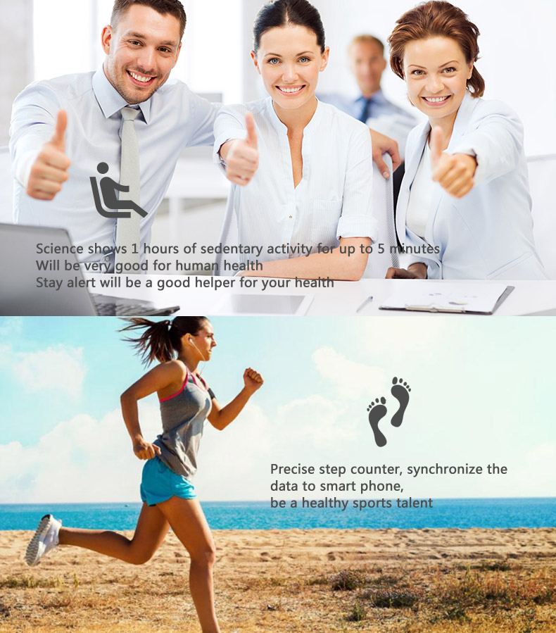 W01 Smart Watch MTK2503 Bluetooth 4.0 GPS Activity Tracker Pedometer Sedentary Reminder Compatible with IOS Android - Black