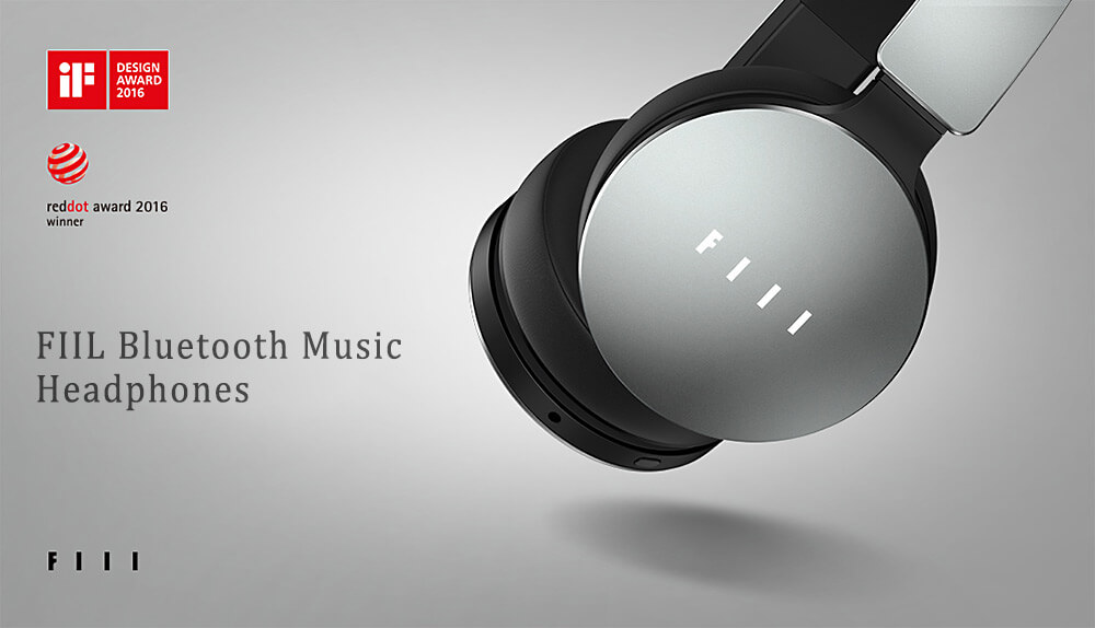 FIIL Bluetooth Headphone with Mic Music Active Noise Canceling Headset - Black