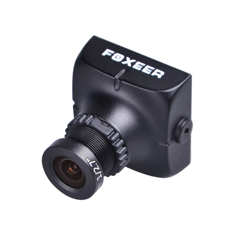 Foxeer HS1177 V2 600TVL CCD 2.8mm IR Blocked Mini FPV Camera 5-40V w/ Bracket NTSC - Black