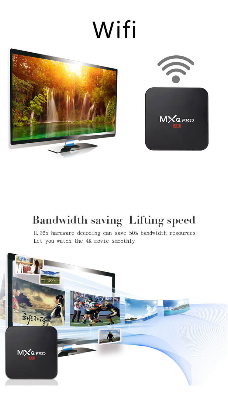 MXQ PRO 4K Android TV BOX KODI RK3229 VP9 2G/8G WIFI Dolby DTS