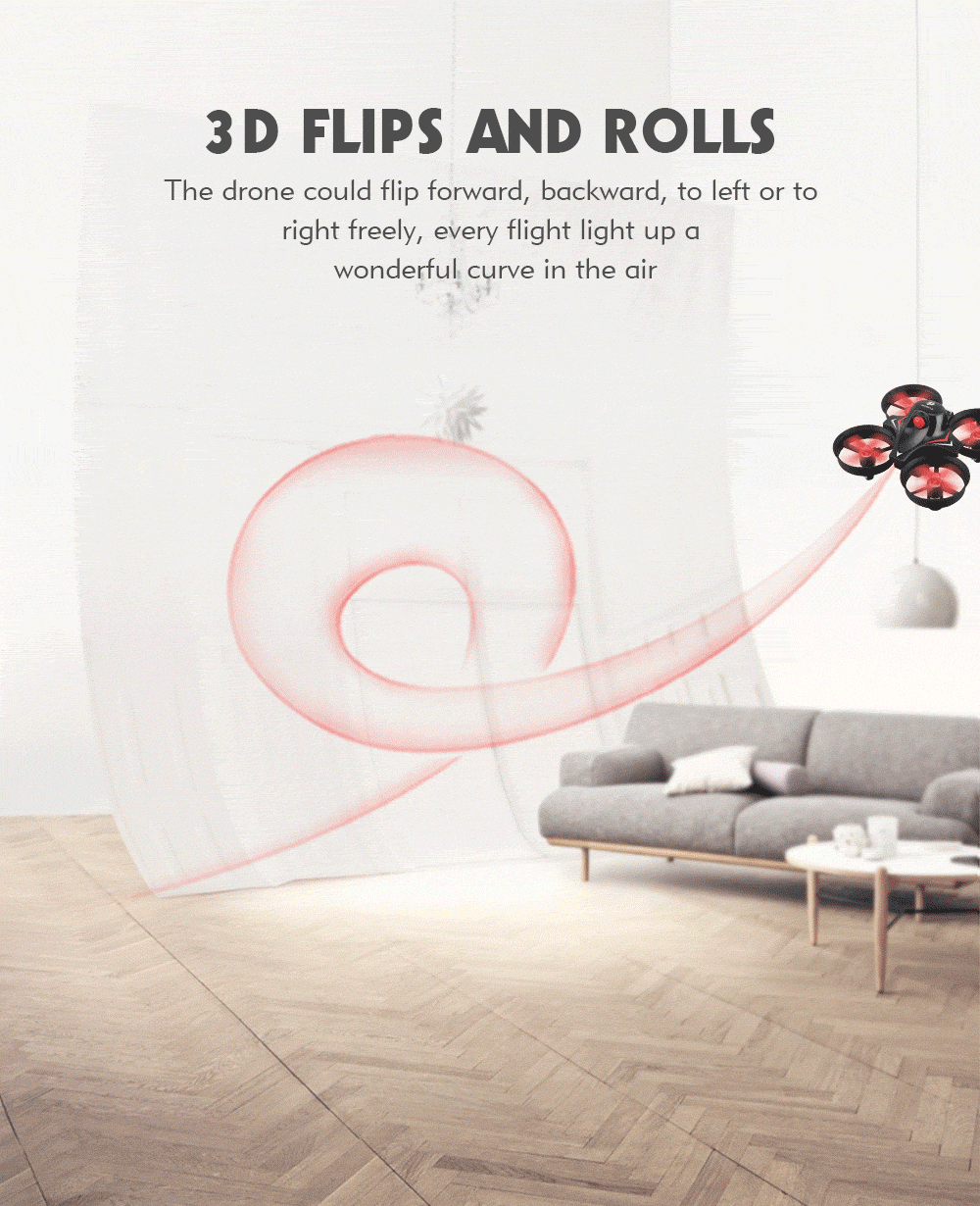 Redpawz R010 Mini 2.4G 4CH 6Axis Gyro Headless Mode RC Quadcopter RTF - Black