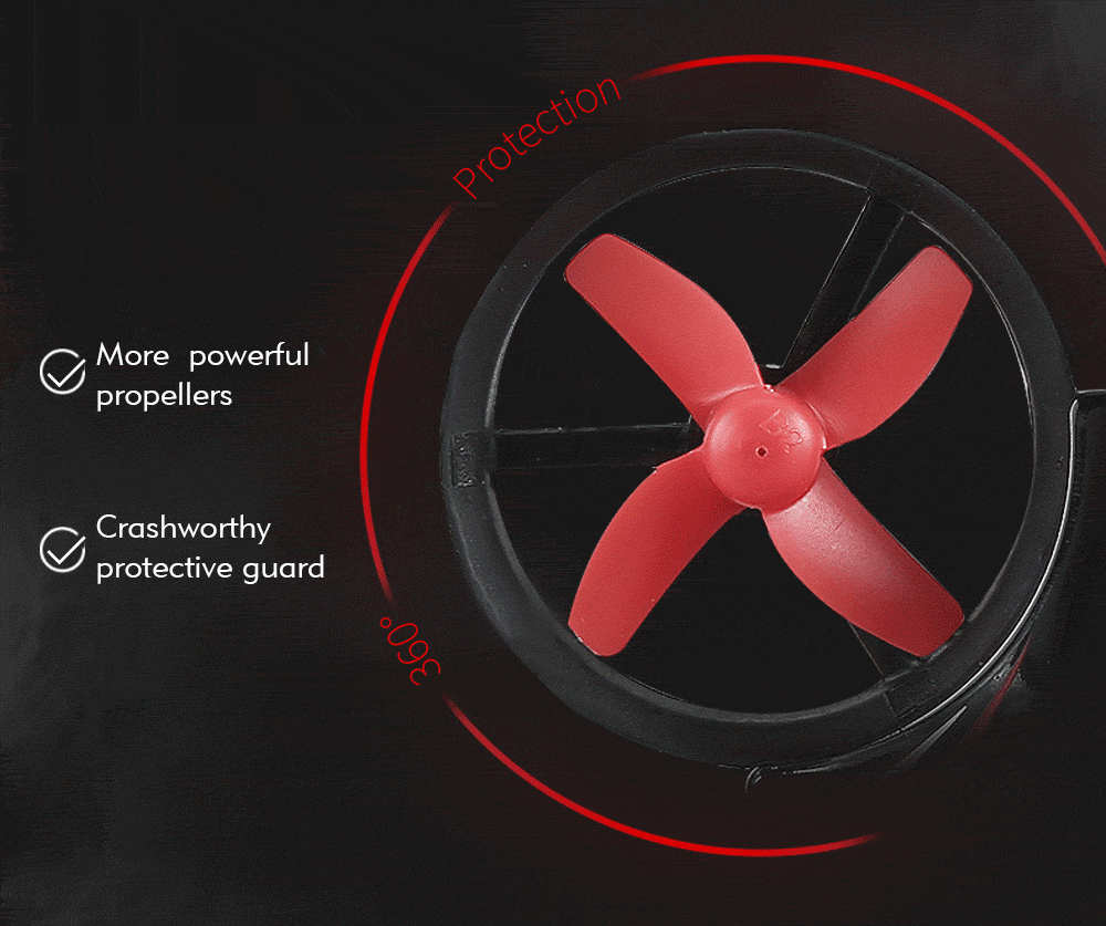 Redpawz R010 Mini 2.4G 4CH 6Axis Gyro Headless Mode RC Quadcopter RTF - Black