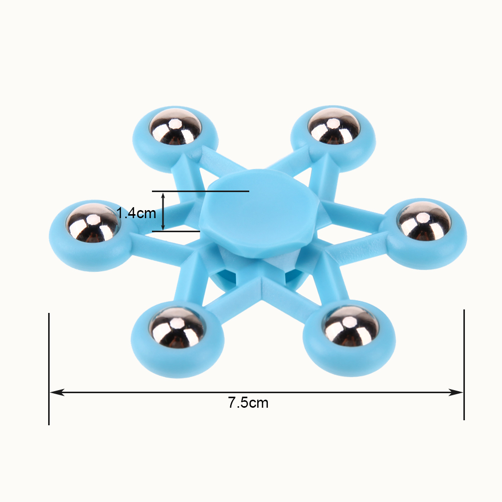 フィジェットハンドスピナーヘキサグラムブルー
