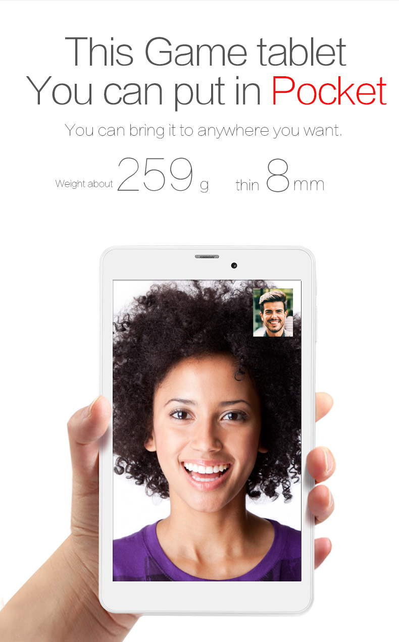 VOYO X7 3G Phablet 7" Android 5.0 MTK6582 Quad Core 1.3GHz 2GB RAM 32GB ROM Dual Cameras - Silver