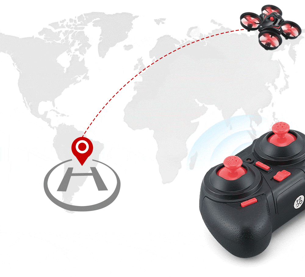 Redpawz R010 Mini 2.4G 4CH 6Axis Gyro Headless Mode RC Quadcopter RTF - Blue