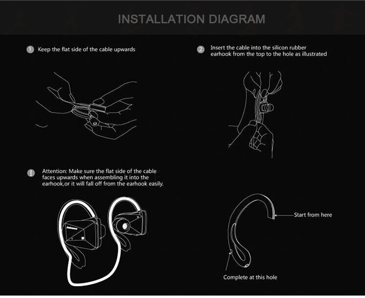 Jabees BSport Wireless Bluetooth Waterproof Headphone APTX NFC Sport Earphone with Microphone - Red