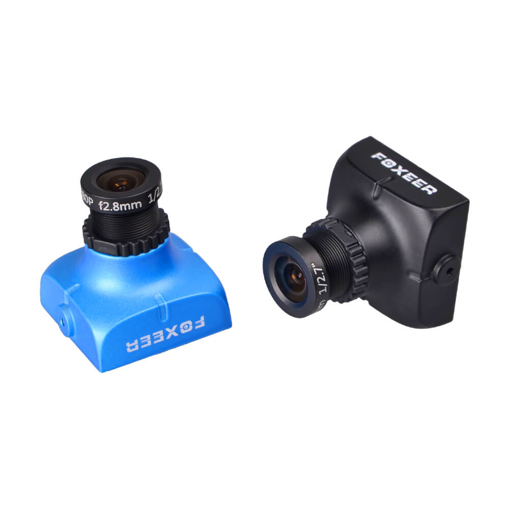 Foxeer HS1177 V2 600TVL CCD 2.8mm IR Blocked Mini FPV Camera 5-40V w/ Bracket NTSC - Black