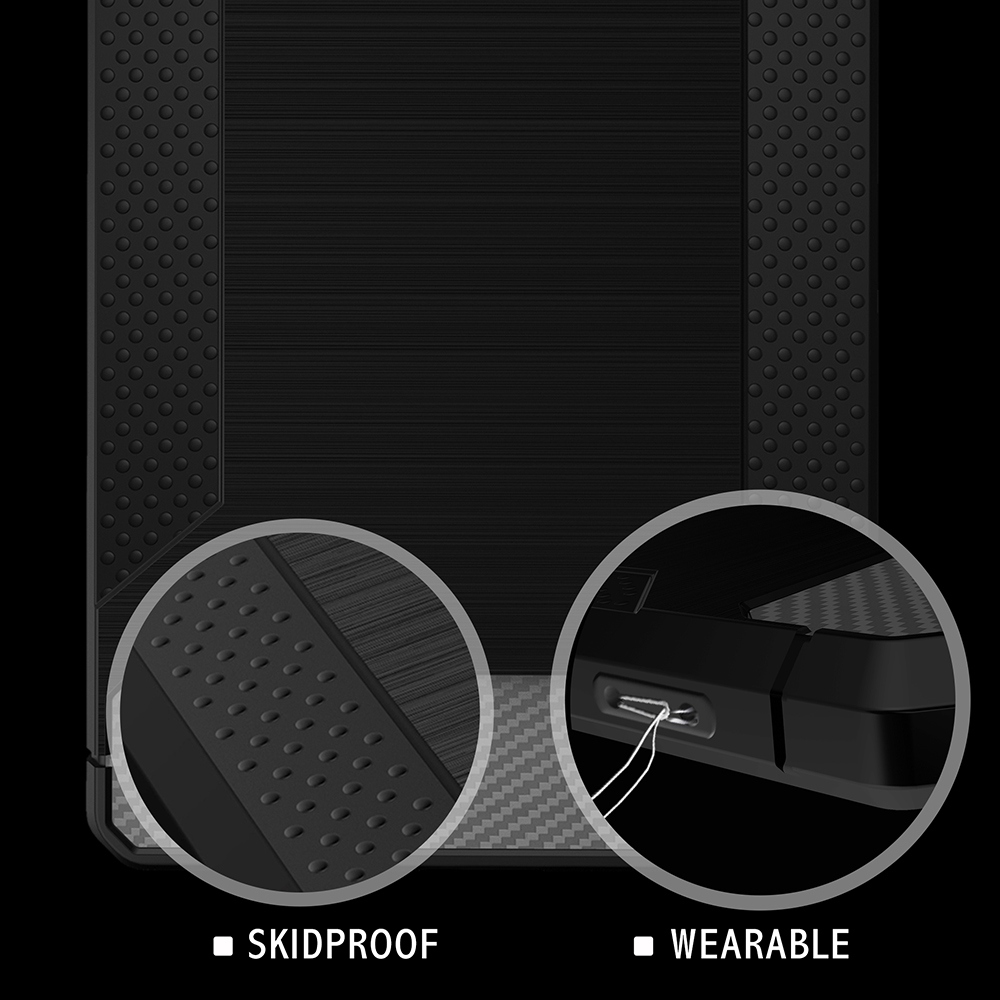 Black Xiaomi Redmi Note 4 Case Anti-slip Brushed Carbon Fiber Protective Phone Case TPU Phone Shell Back Cover