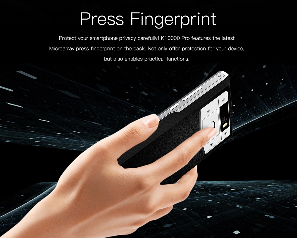 [HK Stock]OUKITEL K10000 Pro 5.5 Inch Smartphone 10000mah Large Battery FHD Screen 3GB 32GB MT6750T Octa Core 13MP Cam 4G LTE Android 7.0 Touch ID - Black