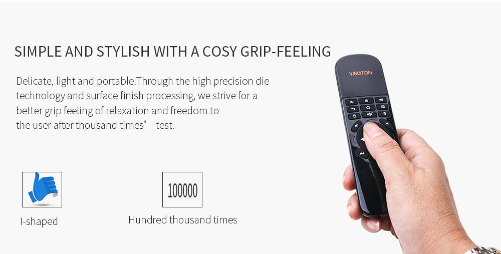 Viboton UKB - 521 2.4G Wireless Air Mouse Keyboard Remote  - Black