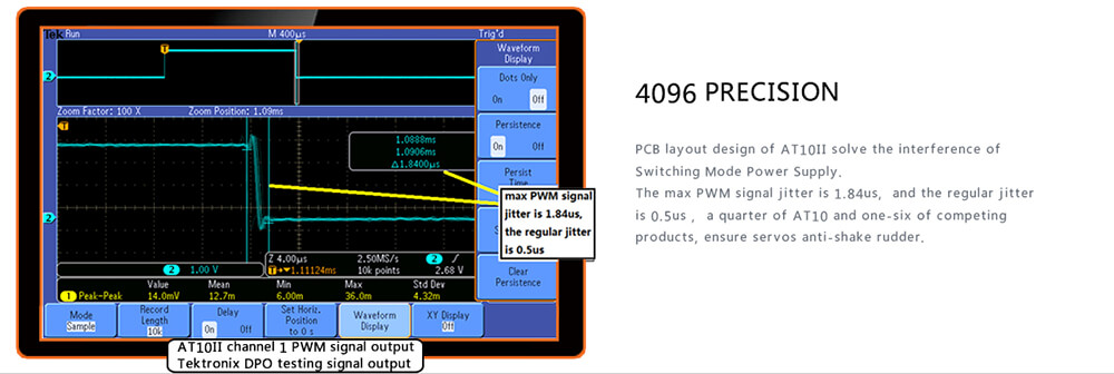 Radiolink AT10II 2.4G 12CH DSSS&FHSS Transmitter with R12DS Receiver Mode 2 - Orange