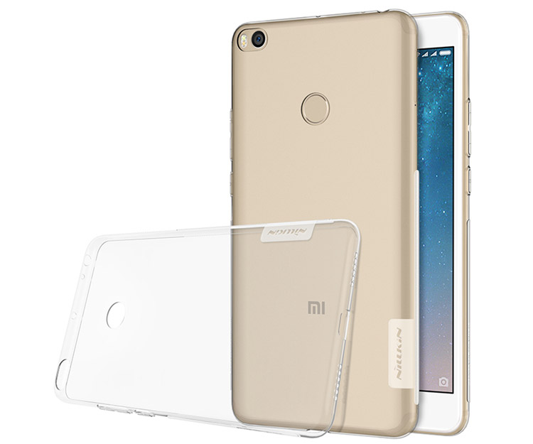Gray Xiaomi Mi Max 2 Nillkin Nature Transparent TPU Case Protective Back Cover