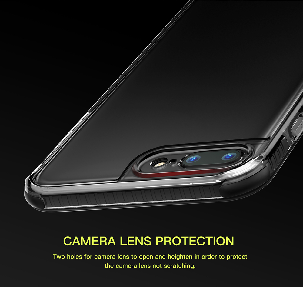 Baseus Armor Case Protection Case Clear Back Cover for iPhone 7 Plus - Black