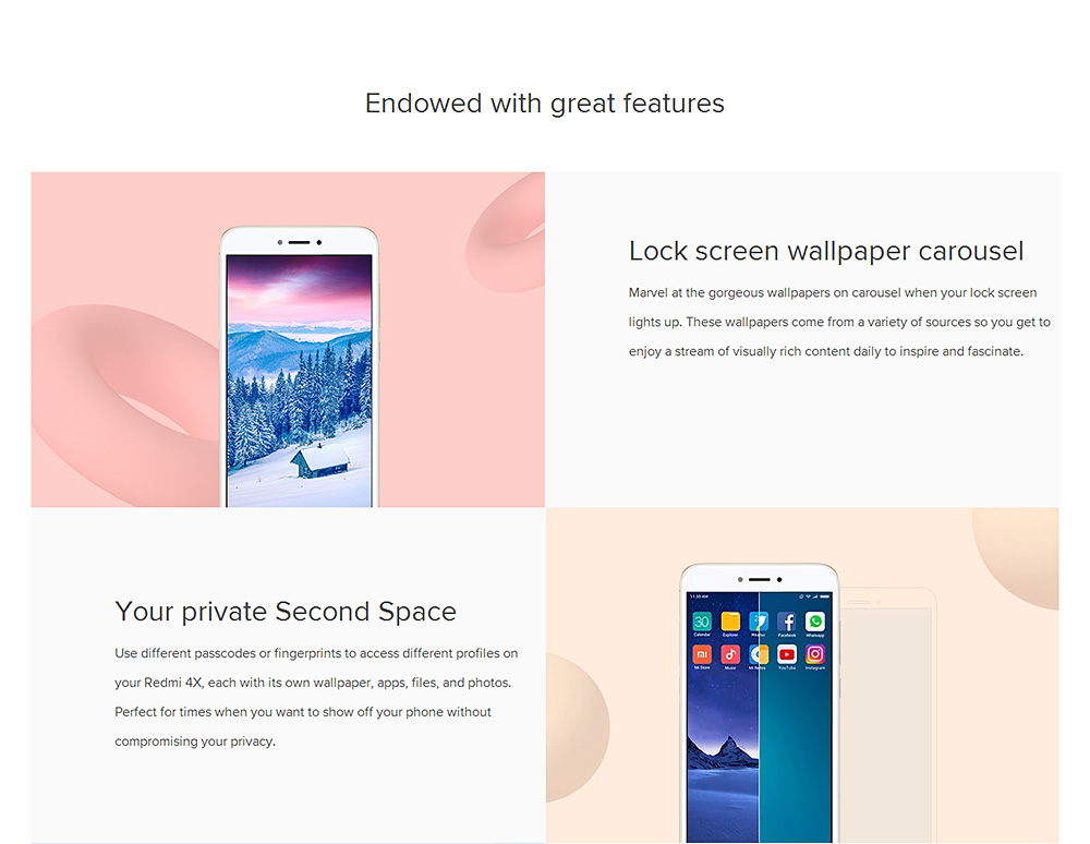 [HK Stock][Official Global ROM]Xiaomi Redmi 4X 5.0 Inch 4G LTE Smartphone HD Screen 3GB 32GB Qualcomm Snapdragon 435 Octa Core 13MP Cam MIUI 8 4100mAh Battery Metal Body - Gold
