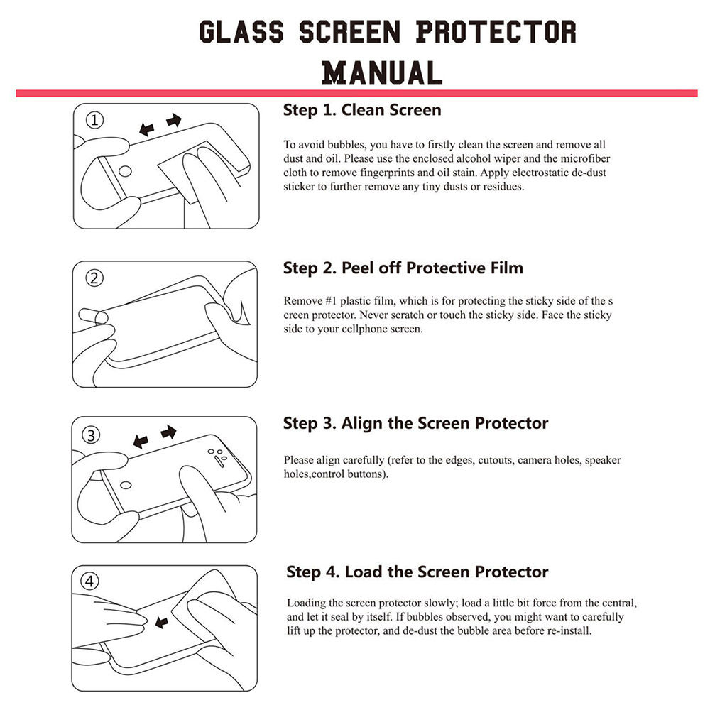 Transparent Huawei Nova 2 Plus Tempered Glass ENKAY Hat-Prince 0.26mm 3D 9H Screen Film Screen Protector Glass Film