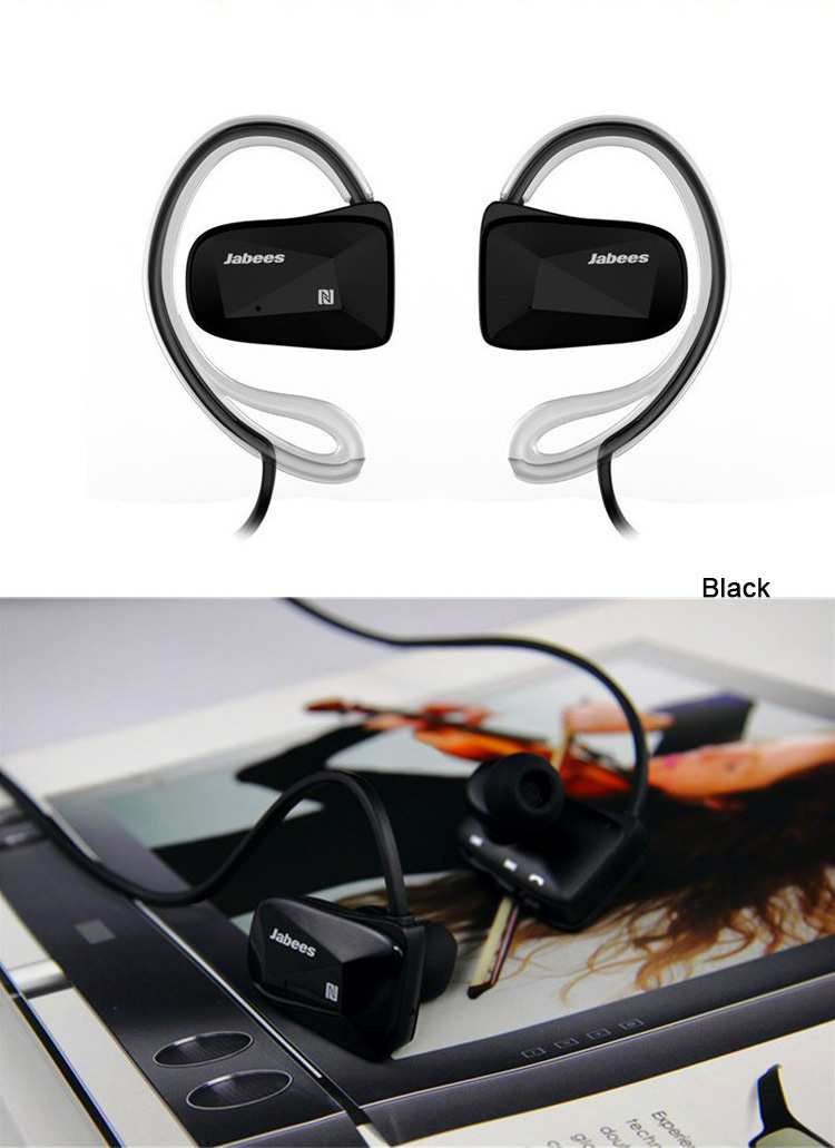 Jabees BSport Wireless Bluetooth Waterproof Headphone APTX NFC Sport Earphone with Microphone - Red