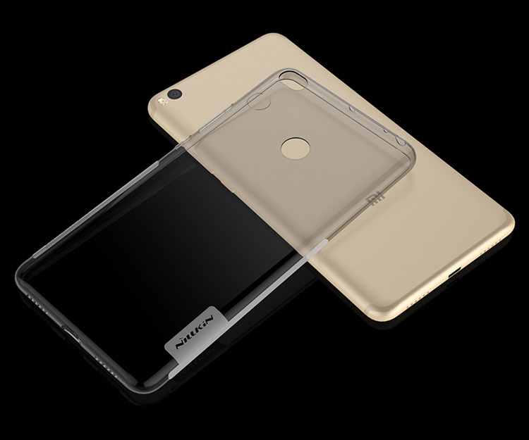 Gray Xiaomi Mi Max 2 Nillkin Nature Transparent TPU Case Protective Back Cover