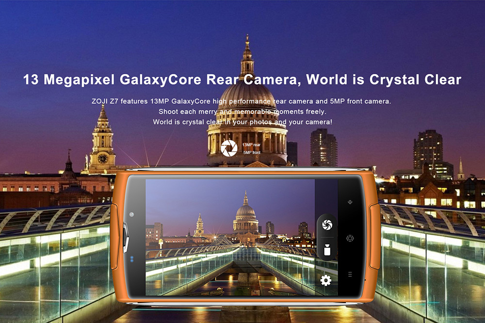 [HK Stock]ZOJI Z7 IP68 waterproof 5.0 Inch HD 2.5D Corning Gorilla Glass 4 Screen 2GB RAM 16GB ROM 8.0MP MT6737 Quad Core 1.3GHz Android 6.0 Smartphone Touch ID 3000mAh - Green