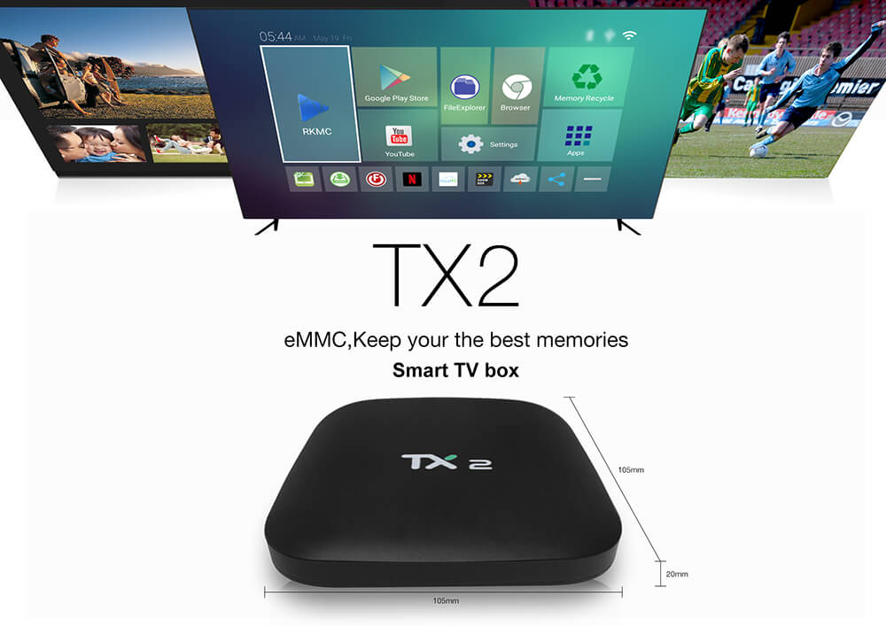 Tanix TX2-R2 RK3229 KODI 4K UHD TV BOX + Tronsmart TSM01