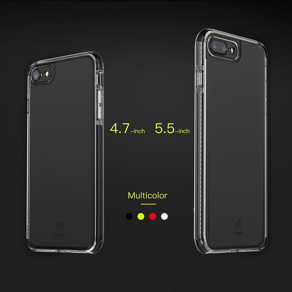 Baseus Armor Case Protection Case Clear Back Cover for iPhone 7 Plus - Black