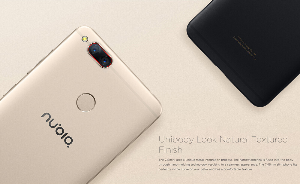 ZTE Nubia Z17mini 5.2 Inch 4G LTE Smartphone Dual Rear Cam 13.0MP FHD Screen 6GB 64GB Snapdragon 653 Octa Core Metal Unibody Touch ID NFC - Red