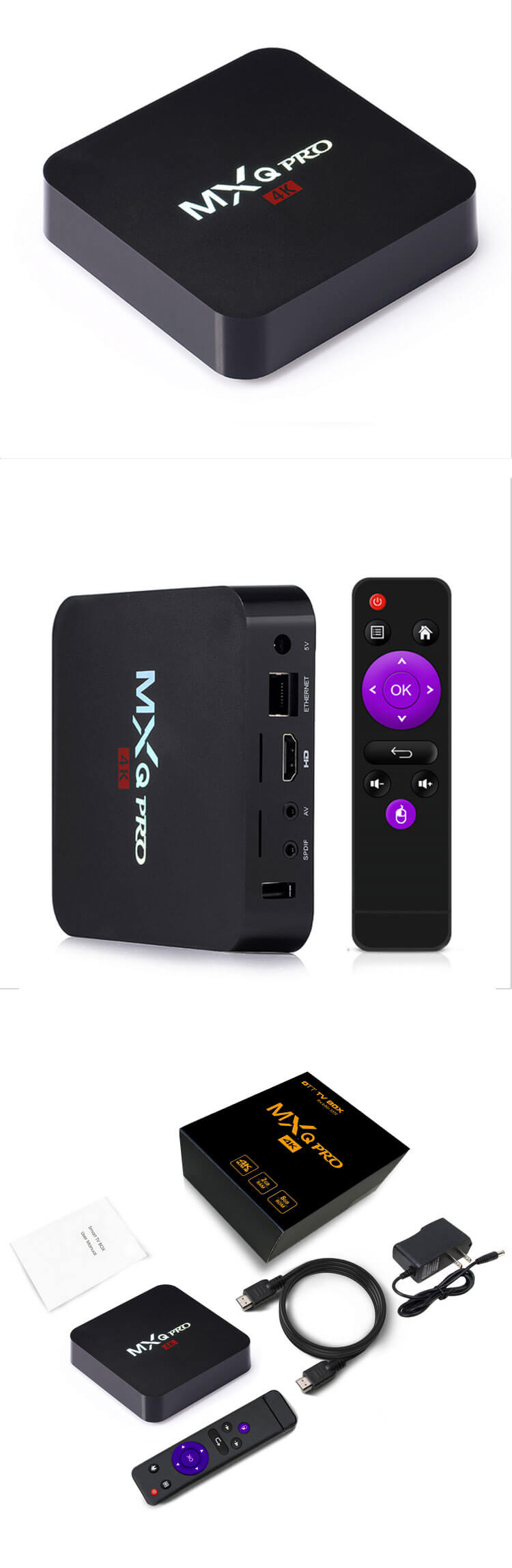 MXQ PRO 4K Android TV BOX KODI RK3229 VP9 2G/8G WIFI Dolby DTS
